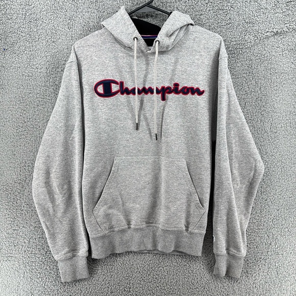 Champion Other - Champion‎ Gray Logo Hoodie Men’s Sz Small
